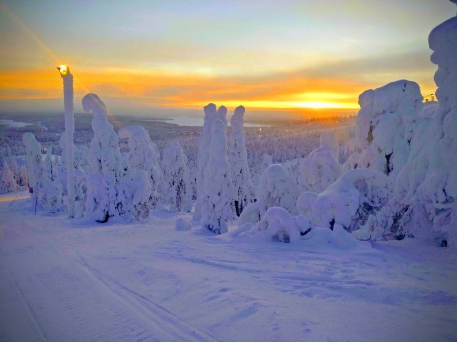 Finns couldn’t be better for this first-time skier!